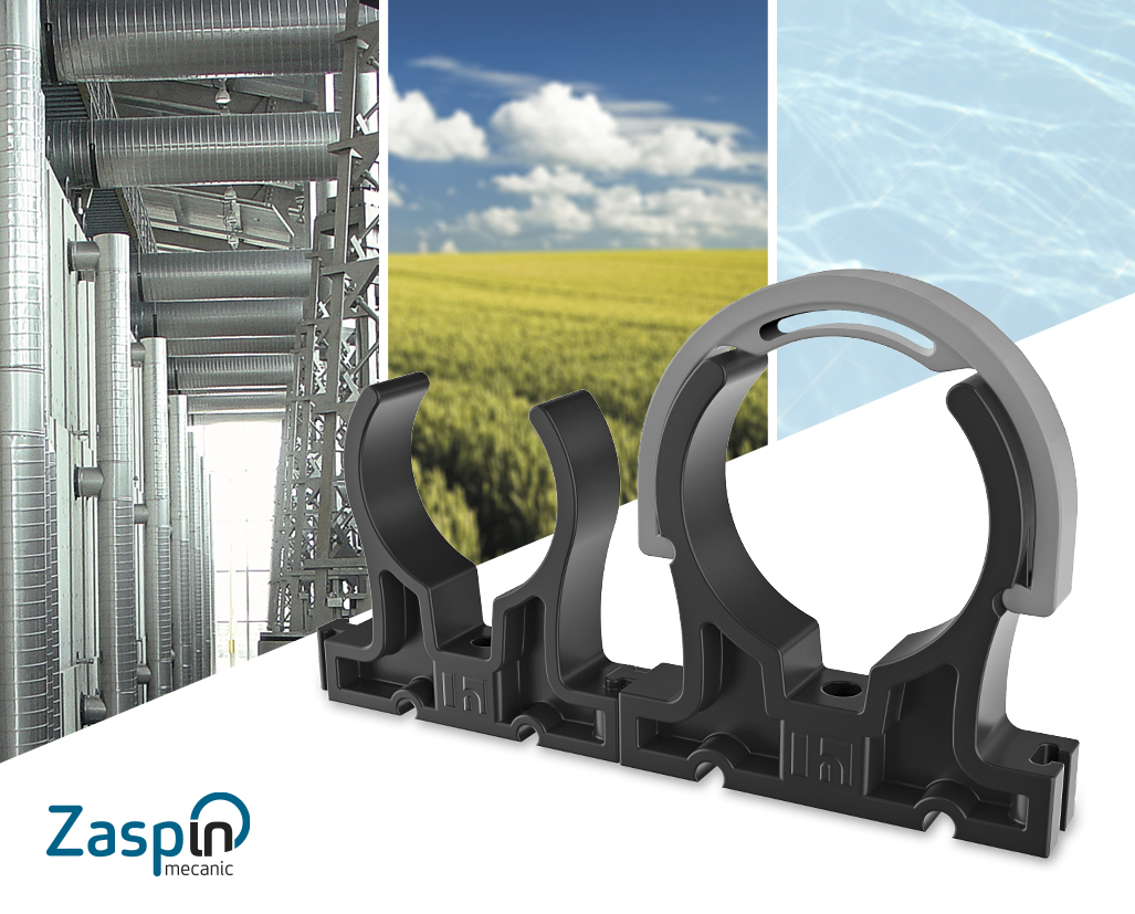 What is the recommended distance between zaspin mecanic pipe clips?