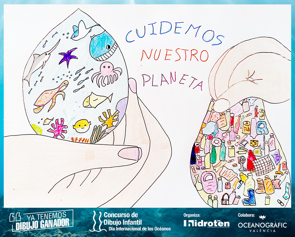 Ganador ii concurso hidroten dibujo infantil dia mundial de los océanos