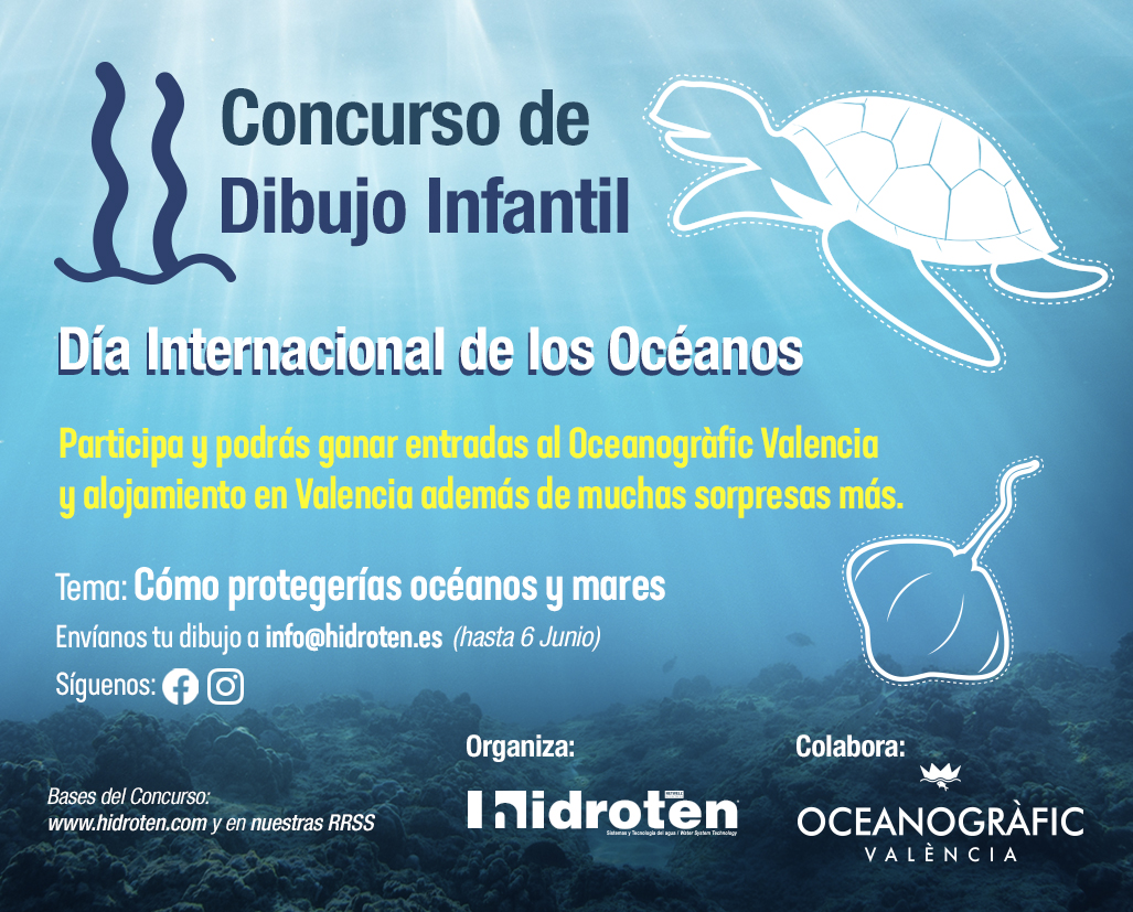 Ii concurso dibujo infantil hidroten, día internacional de los océanos