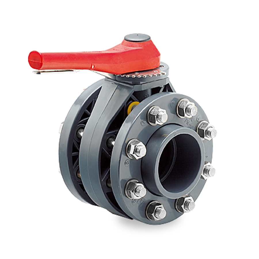 Compact valve catch handle/flanges - EPDM