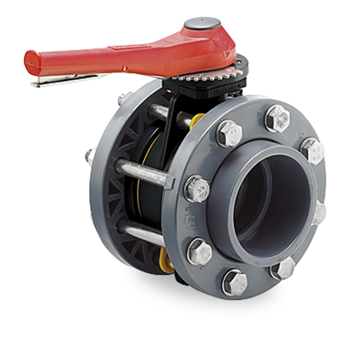 Implex valve catch handle/flanges - GFPP body - EPDM seal