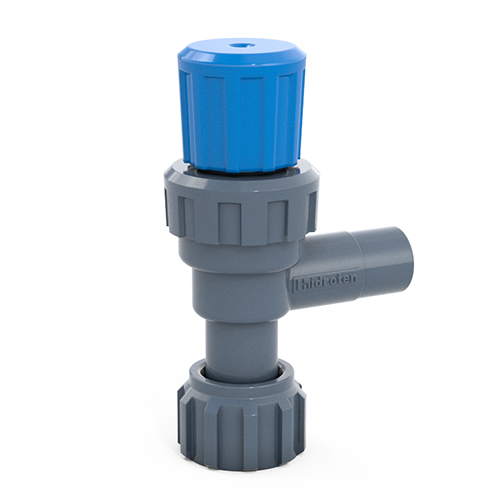 Rotary control valve solvent socket outlet