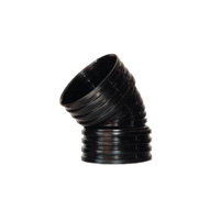 Female/Female 45° elbow - black corrugated pipe